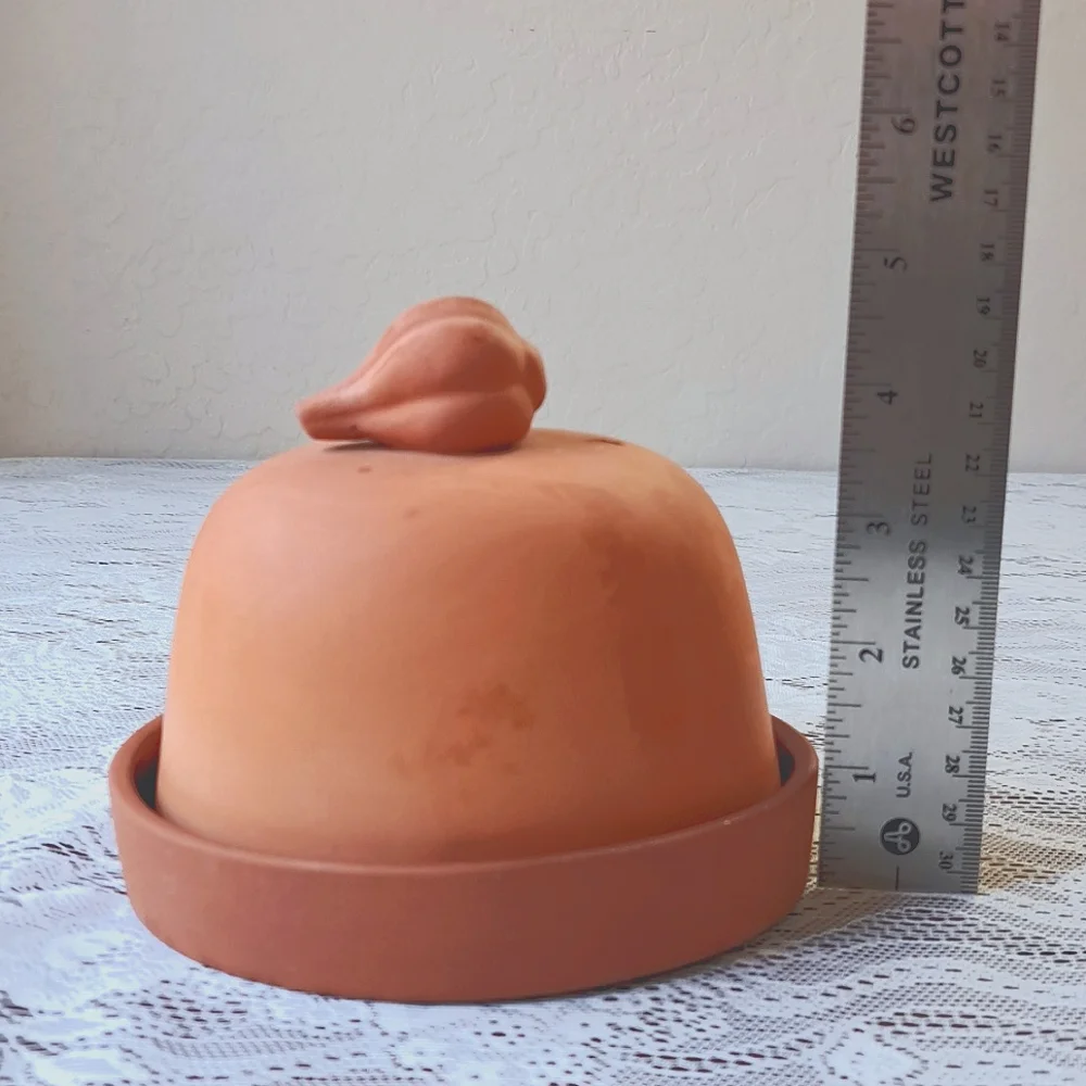Large Terracotta Garlic Roaster Baker Norpro Bakeware Storage Gourmet Kitchen